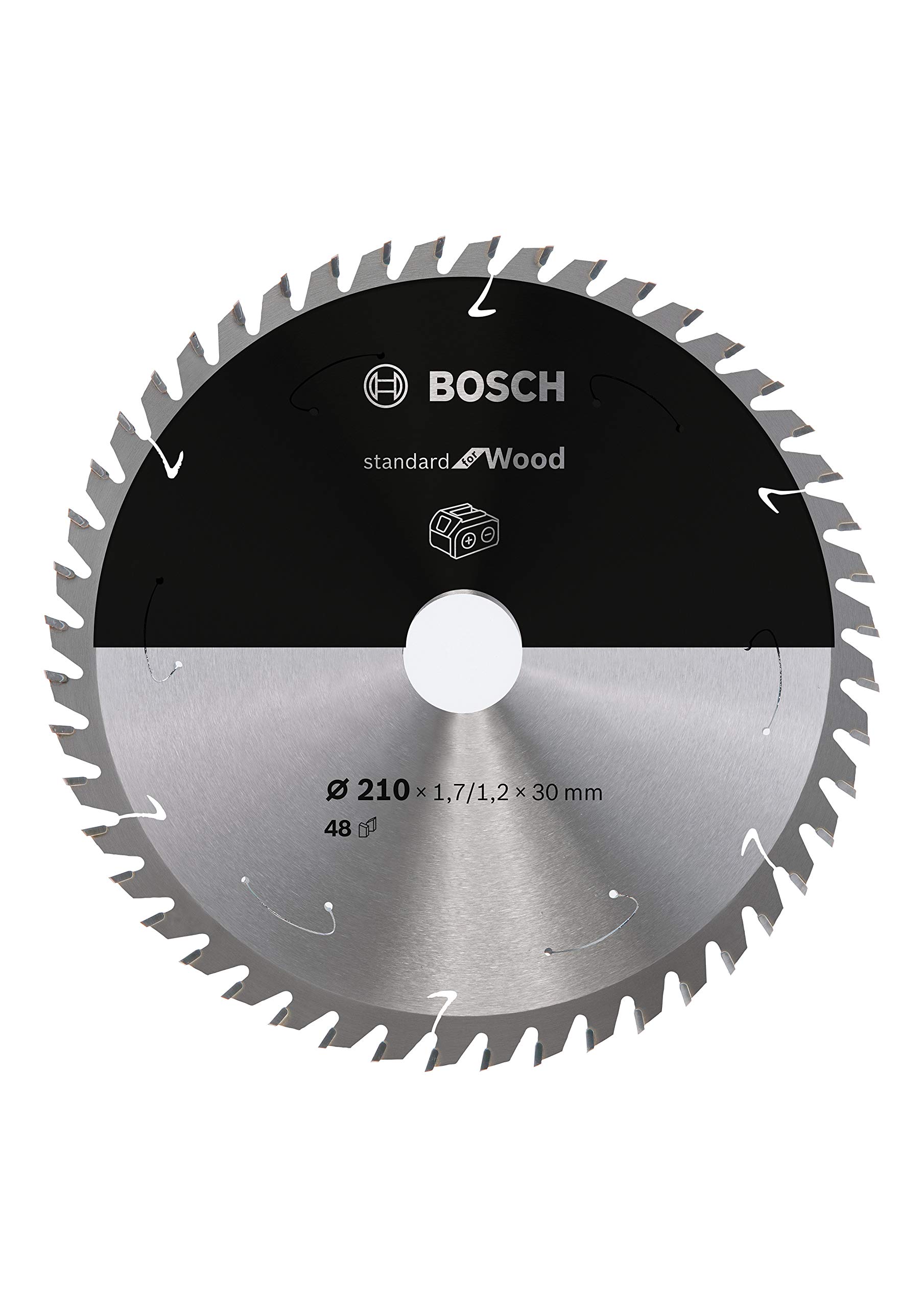 Bosch Professional Circular Saw Blade Standard (for Wood, 210 x 30 x 1.7 mm, 48 teeth; Accessories: Cordless Circular Saw)