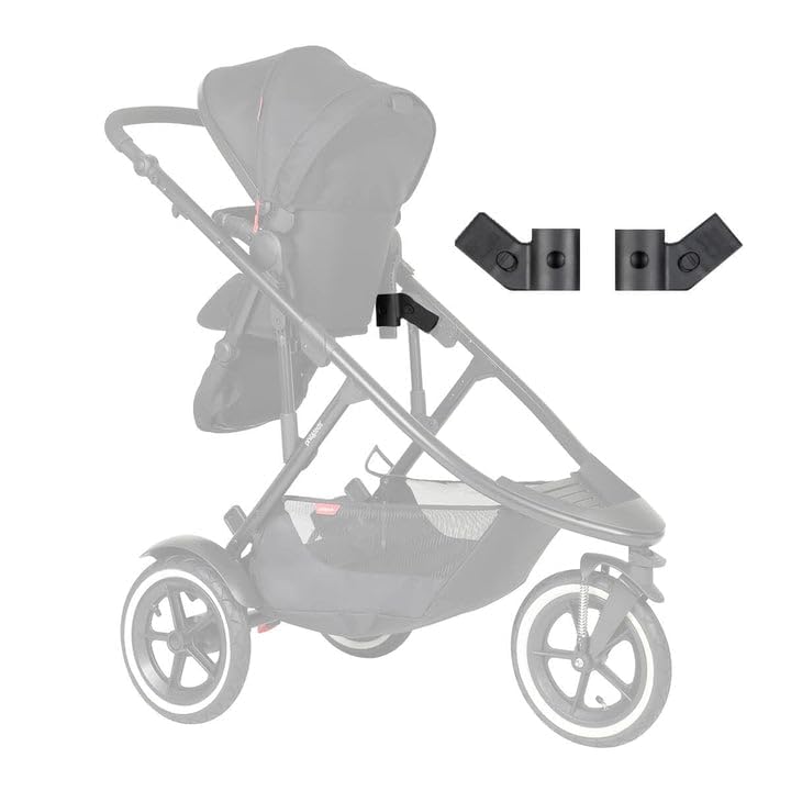 phil&teds Inline Stroller Clip Set for Double Kit & Snug Carry Cot