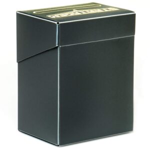 Stratagem The Big Box Card Deck Box w Divider|TCG Box for Baseball Cards, MTG, Trading Card Games| 1 Pack - Black