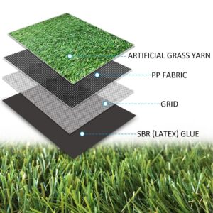 · Petgrow · Realistic Artificial Grass Turf -6FTX12FT(72 Square FT),Indoor Outdoor Garden Lawn Landscape Synthetic Grass Mat - Thick Fake Grass Rug