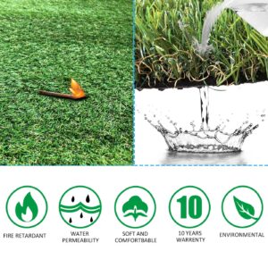 · Petgrow · Realistic Artificial Grass Turf -6FTX12FT(72 Square FT),Indoor Outdoor Garden Lawn Landscape Synthetic Grass Mat - Thick Fake Grass Rug