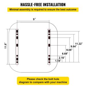 Bestauto Universal Adjustable Forklift Seat with Safety Belt, Full Suspension Seat Replacement for Heavy Mechanical Seat