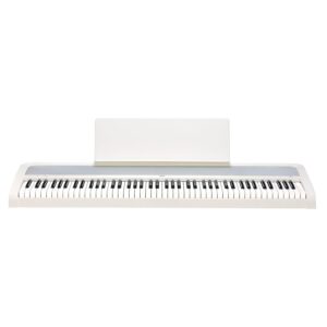 korg b2 portable digital piano with 88-key full size weighted keyboard, built-in speakers, music stand, sustain pedal, and power supply (b2wh)