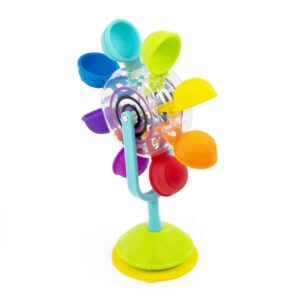 sassy whirling waterfall suction stem toy for bathtime fun & learning, multicolor