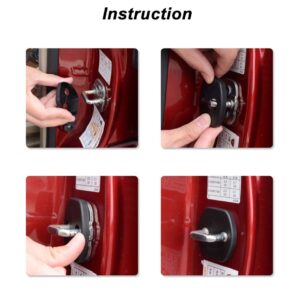 TopDall Door Arm Protection Cover Stopper Buckle Cap Anti-Rust Interior Accessories Compatible for Ford Mustang 2015-2021