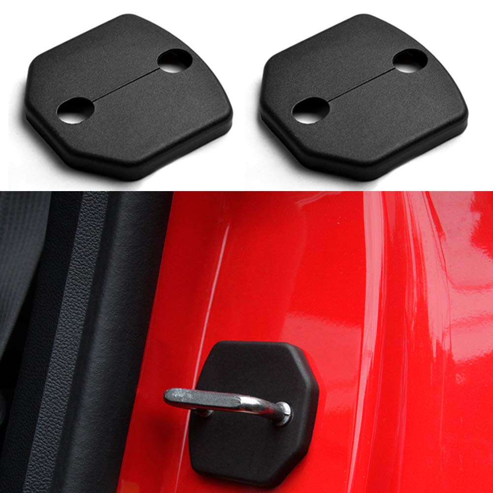 TopDall Door Arm Protection Cover Stopper Buckle Cap Anti-Rust Interior Accessories Compatible for Ford Mustang 2015-2021