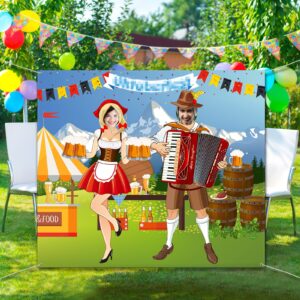 Oktoberfest Party Decorations Oktoberfest Photo Door Banner Backdrop Props, Large Fabric Photo Door Banner for Oktoberfest Party Decorations, Funny Oktoberfest Game Supplies, 5 x 4.3 ft