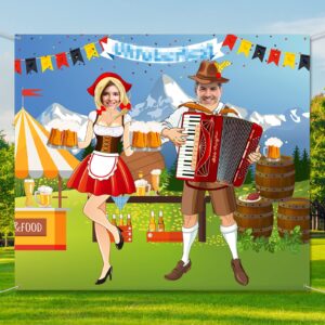 Oktoberfest Party Decorations Oktoberfest Photo Door Banner Backdrop Props, Large Fabric Photo Door Banner for Oktoberfest Party Decorations, Funny Oktoberfest Game Supplies, 5 x 4.3 ft