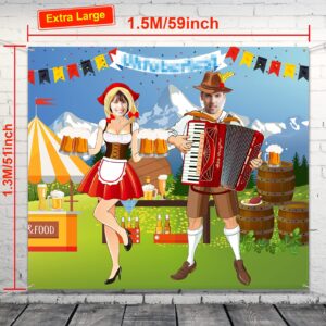 Oktoberfest Party Decorations Oktoberfest Photo Door Banner Backdrop Props, Large Fabric Photo Door Banner for Oktoberfest Party Decorations, Funny Oktoberfest Game Supplies, 5 x 4.3 ft