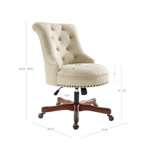 Linon Home Décor Leslie Beige Office Chair