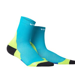 VPX4U Compression Cycling Socks For Men and Women - Performance Bike, Running & Mountain Bike Socks - Medias para Bicicletas-20-30 mmHg, Mid-Cut (Carolina Blue, Large-4)