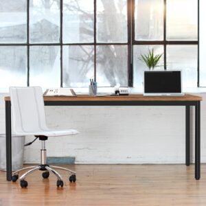 Bast Board 30x59 Inches - Brown Minimalist Desk for Home Office or Gaming