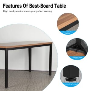 Bast Board 30x59 Inches - Brown Minimalist Desk for Home Office or Gaming