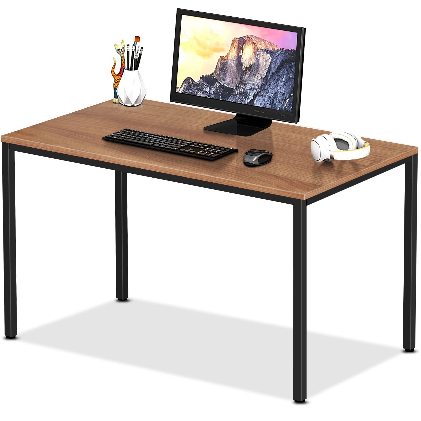 Bast Board 30x59 Inches - Brown Minimalist Desk for Home Office or Gaming