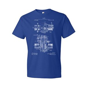 henry ford carburetor t-shirt, mechanical tee, automotive shirt, mechanic gift royal blue (large)