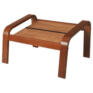 ikea poang footstool ottoman frame, medium brown (frame only, no cushion)