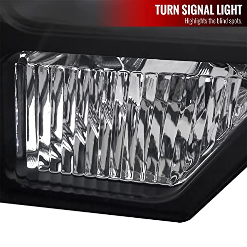 Carpartsinnovate For 2009-2014 Ford F150 F-150 Replacement Euro Black Headlights Driving Lamps Pair