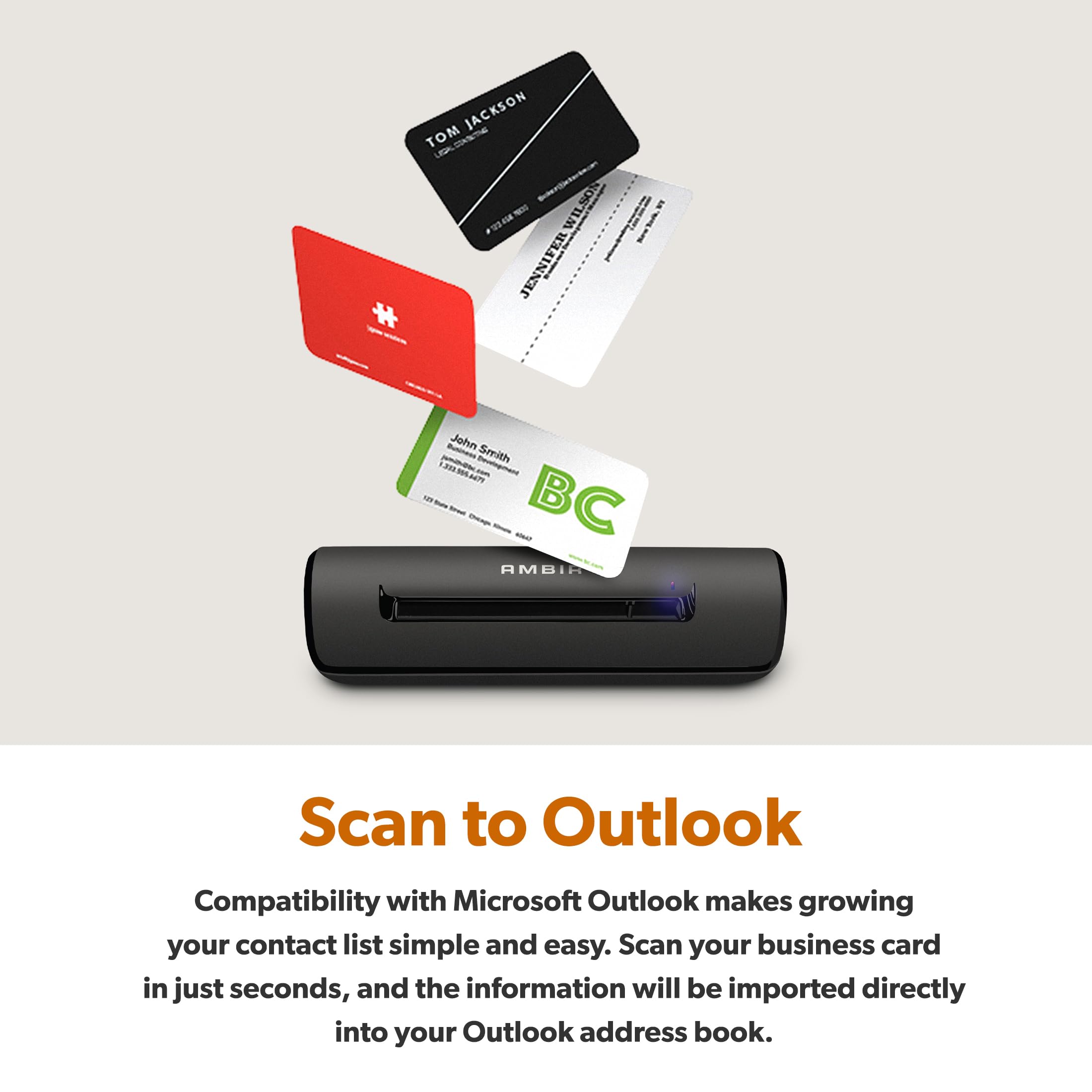 Ambir ImageScan Pro 667 Business Card Scanner with AmbirScan Business Card for Windows PC