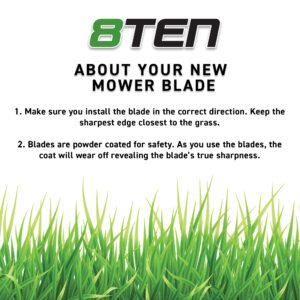 8TEN LawnRAZOR Mower Blade for Poulan Pro 20 inch Deck AYP Craftsman Husqvarna 850972 145106 532850972 532145106 (Low-Lift)