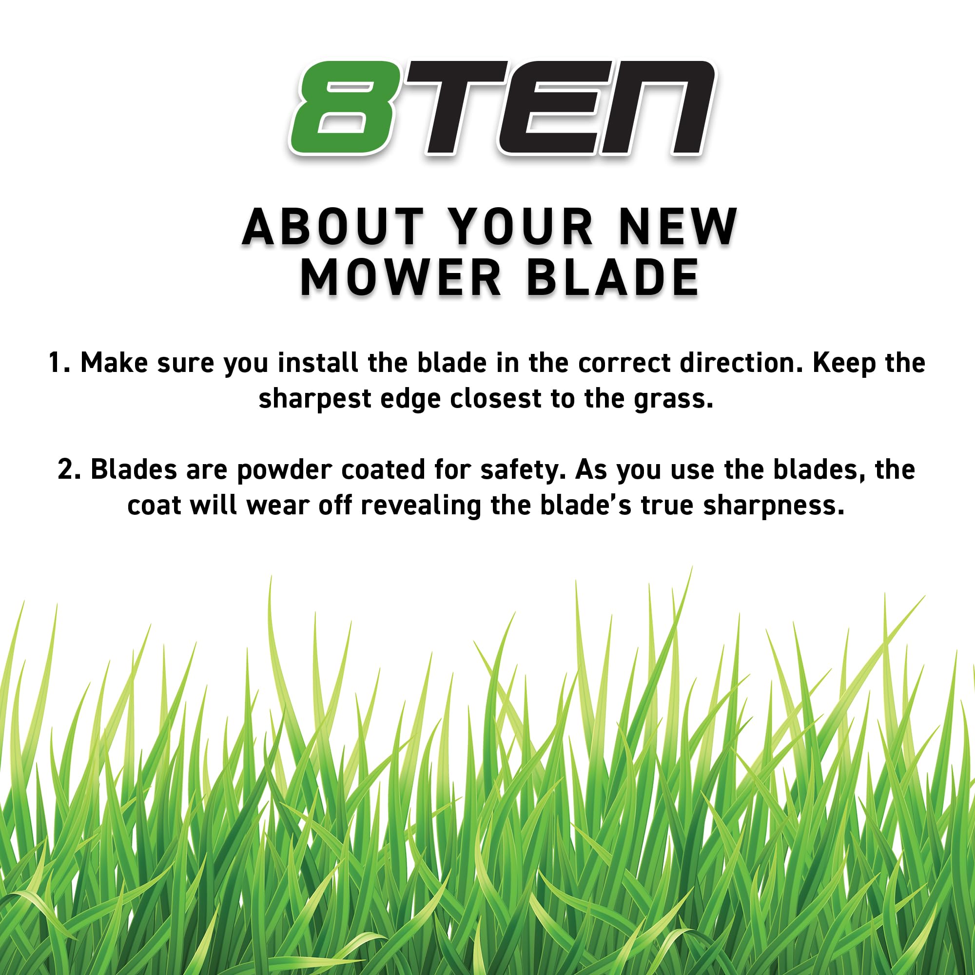 8TEN LawnRAZOR Mower Blade for Poulan Pro 20 inch Deck AYP Craftsman Husqvarna 850972 145106 532850972 532145106 (Low-Lift)