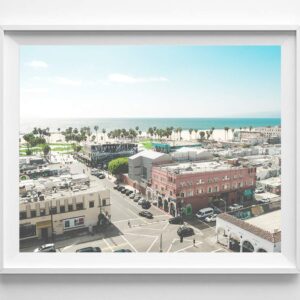 Venice Beach Photography Photographic Prints, Set of 4, Unframed, Lifeguard Stand, Downtown, Aerial Art Decor Poster Sign, 8x10