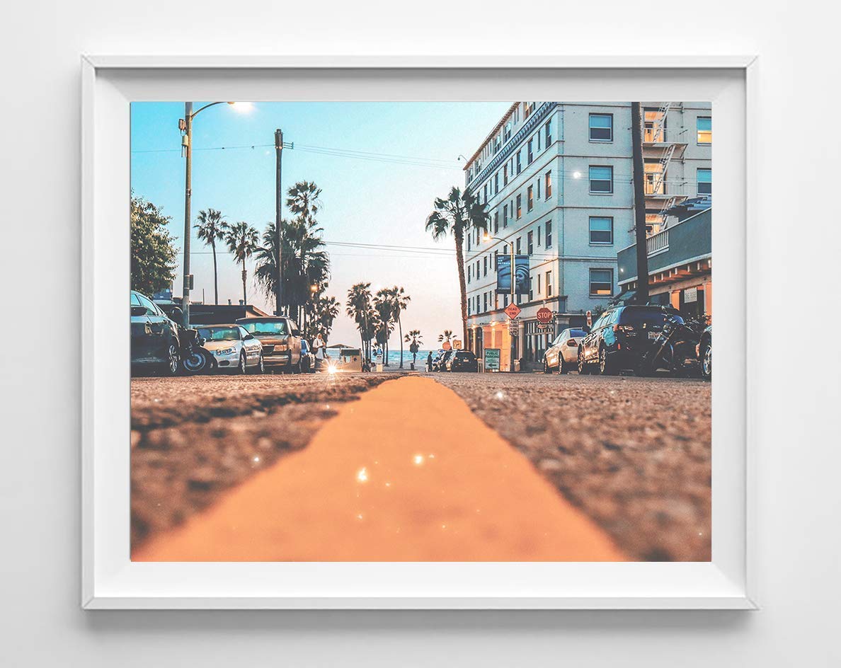 Venice Beach Photography Photographic Prints, Set of 4, Unframed, Lifeguard Stand, Downtown, Aerial Art Decor Poster Sign, 8x10