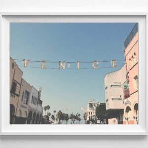 Venice Beach Photography Photographic Prints, Set of 4, Unframed, Lifeguard Stand, Downtown, Aerial Art Decor Poster Sign, 8x10