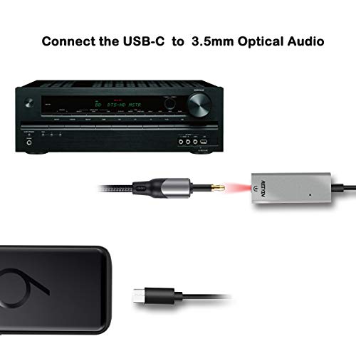 Reiyin DA-03 USB-C DAC Audio Converter 192kHz 24bit Toslink Optical 3.5mm AUX Output External Sound Card