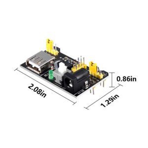 Aoicrie 10PCS 3.3V 5V Power Supply Module for MB102 102 Prototype Breadboard DC 6.5-12V or USB Power Supply Module