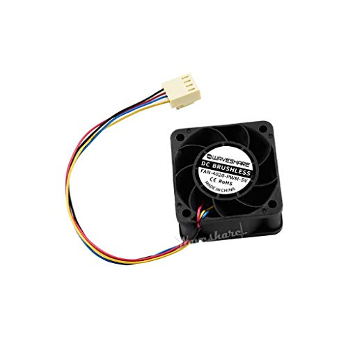 Waveshare Dedicated Cooling Fan for NVIDIA Jetson Nano Developer Kit PWM Speed Adjustment Stong Cooling Air 4PIN Reverse-Proof Connector 5V 40mm×40mm×20mm