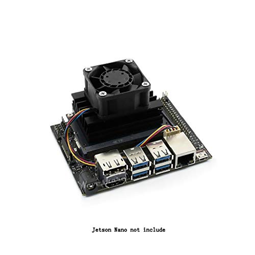 Waveshare Dedicated Cooling Fan for NVIDIA Jetson Nano Developer Kit PWM Speed Adjustment Stong Cooling Air 4PIN Reverse-Proof Connector 5V 40mm×40mm×20mm