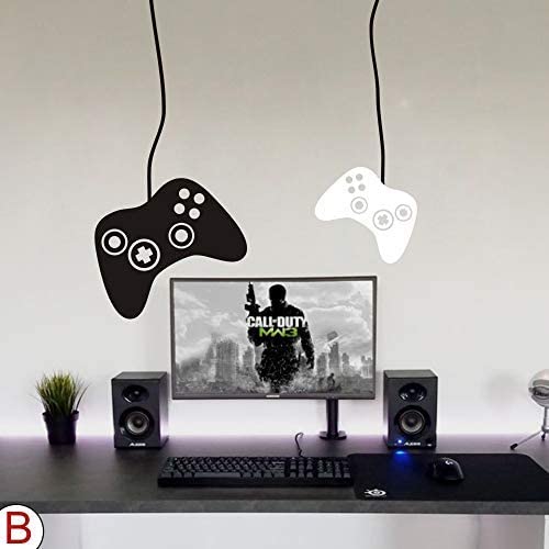 FlyWallD Game Wall Decal Boys Gamer Room Gaming Decals Bedroom Decor Video Game Controller Vinyl Art Stickers