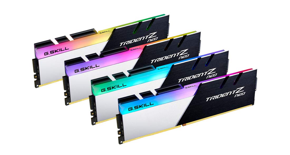 G.SKILL Trident Z Neo Series (Intel XMP) DDR4 RAM 64GB (4x16GB) 3600MT/s CL16-19-19-39 1.35V Desktop Computer Memory UDIMM (F4-3600C16Q-64GTZNC)