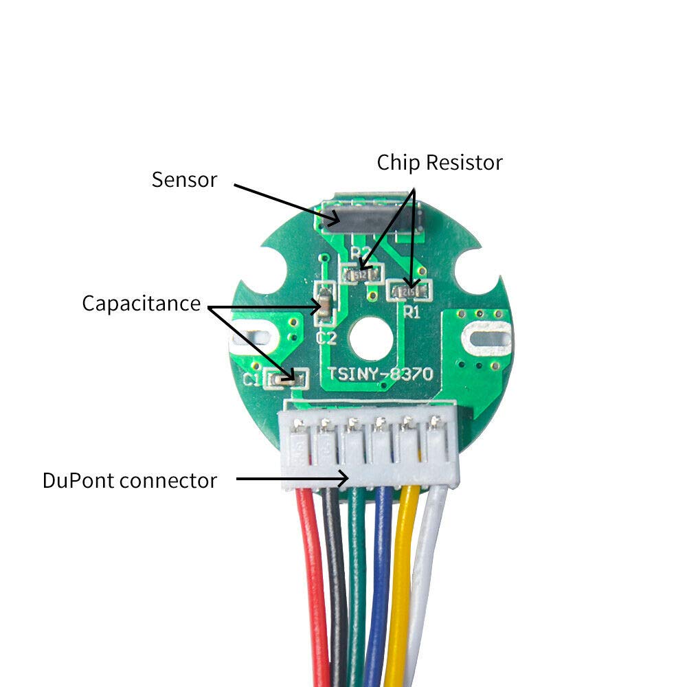 Bemonoc 25GA370 32GZ370 DC Gear Motor Hall Encoder DC 2.5V~24V 12 PPR Dual Quadrature Outputs Metal Encoder