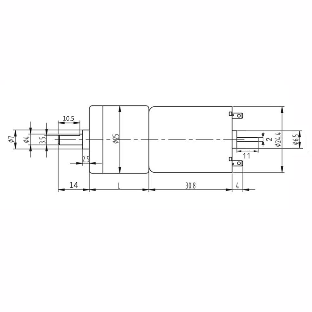 Bemonoc 25GA370 32GZ370 DC Gear Motor Hall Encoder DC 2.5V~24V 12 PPR Dual Quadrature Outputs Metal Encoder