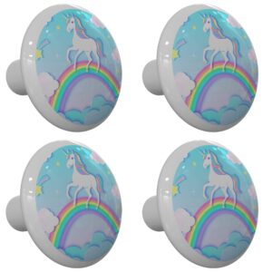 gotham decor set of 4 unicorn rainbow walker drawer knobs