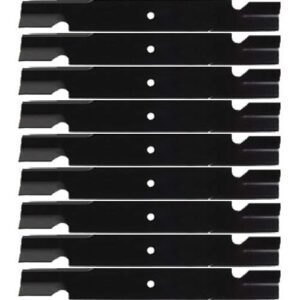 (9 pack) premium high lift - notched replacement xht lawn mower blade fits toro/wheel horse 110-0411 | 24.4375" x 3" / 0.625" hole