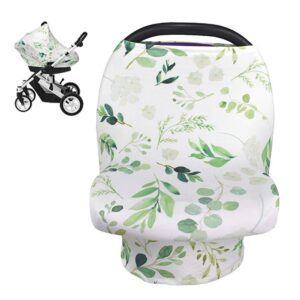 Nursing Cover Breastfeeding Scarf, Car Seat Covers for Babies Infant Carseat Canopy, Stretchy Soft Breathable Multi-Use Cover Ups for Stroller High Chair Shopping Cart, Baby Essentials for Summer