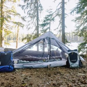 Six Moon Designs Ultralight Gray Haven Tarp and Haven NetTent Bundle - Includes, 2 Person, 18 oz. Haven Tarp and 16 oz. 2 Person Haven NetTent