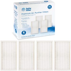 fette filter - 4 true hepa filters compatible with 3m filtrete f1 replacement filter for purifier fap-c01-f1,fap-t02-f1, fap-c01ba-g1, fap-t02wa-g1, fap-st02w fap-st02n compare to part # fapf-f1-a f1