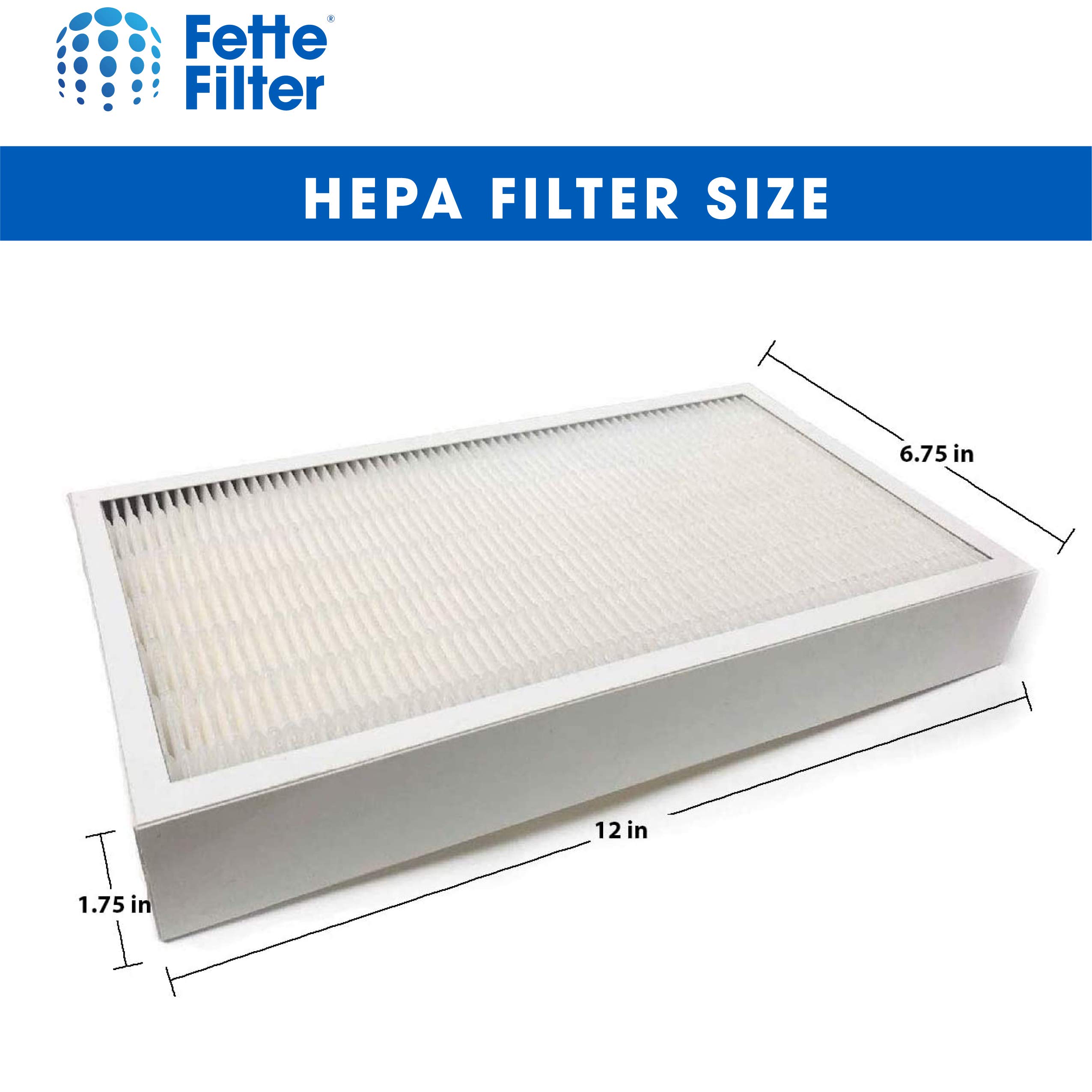 Fette Filter - 4 True HEPA Filters Compatible with 3M Filtrete F1 Replacement Filter for Purifier FAP-C01-F1,FAP-T02-F1, FAP-C01BA-G1, FAP-T02WA-G1, FAP-ST02W FAP-ST02N Compare to Part # FAPF-F1-A F1