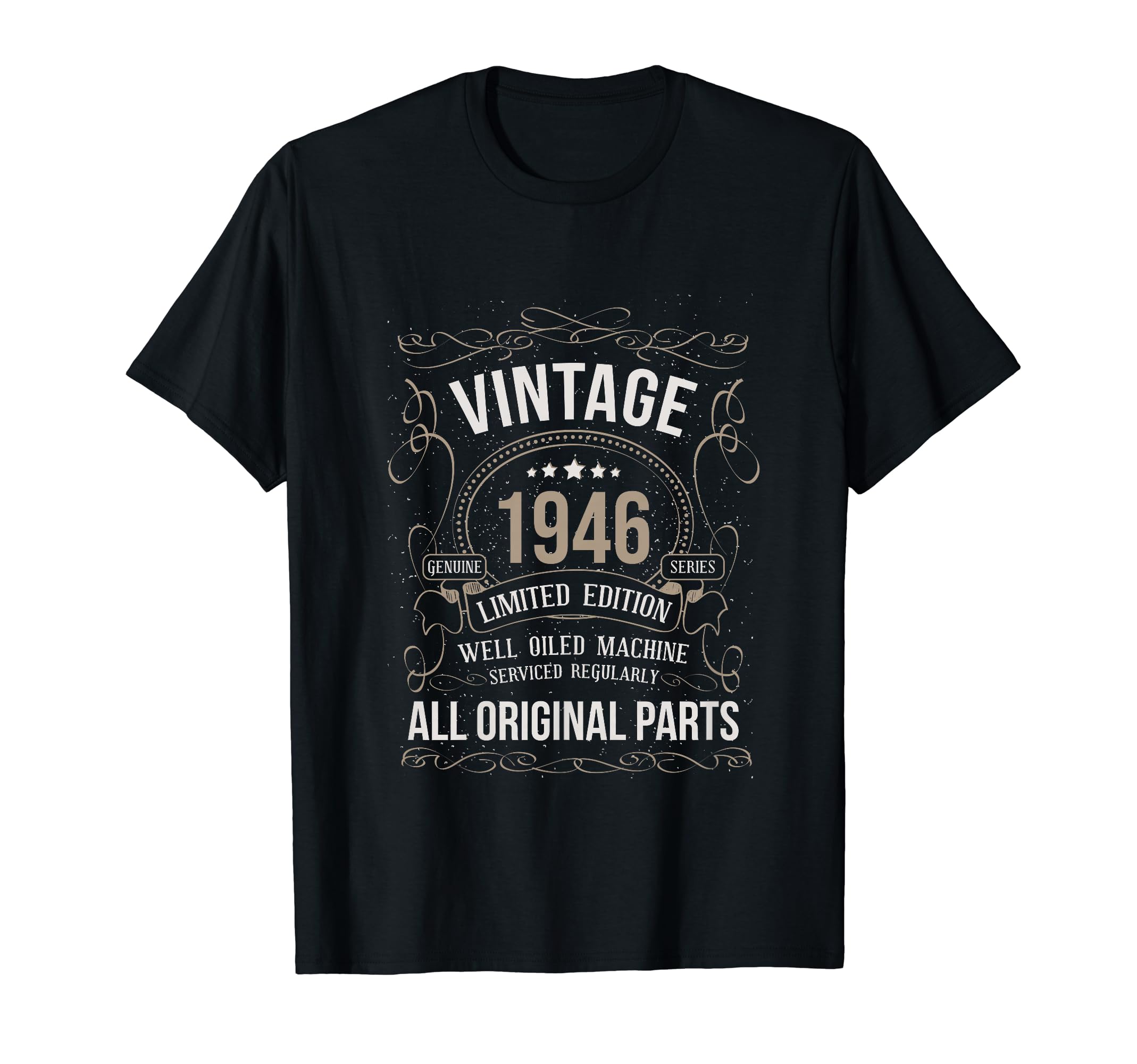 Vintage 77 T Shirt Birthday 1946 Birthday Older Car Lover T-Shirt