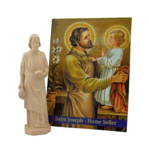 village gift importers 3" saint joseph statue | home seller kit | 1 or 5 pack | durable and detailed resin material | real authentic tradition | comes with burial instructions (home seller (1 pack))