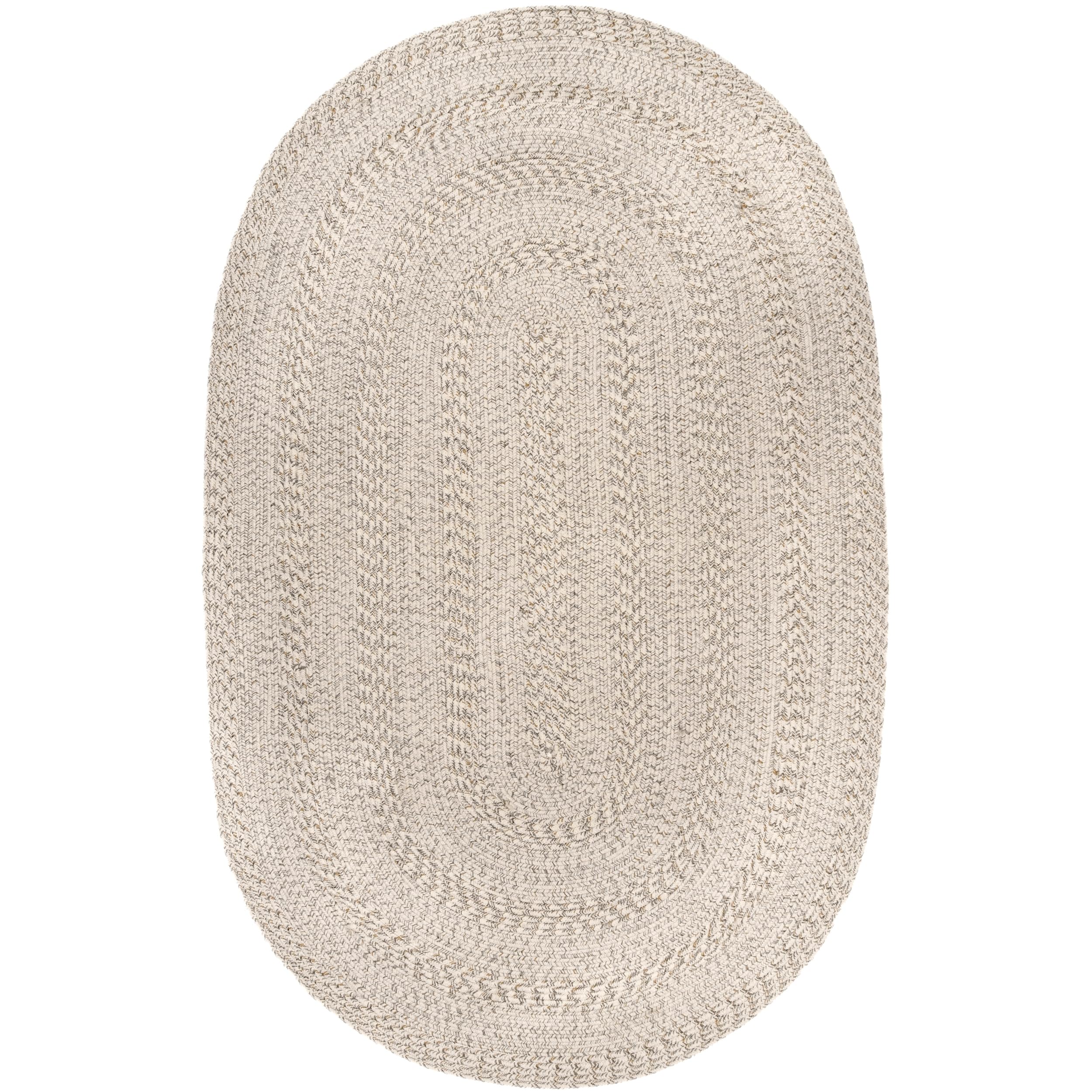 nuLOOM Rowan Braided Texture Indoor/Outdoor Area Rug, 7' 6" x 9' 6" Oval, Ivory