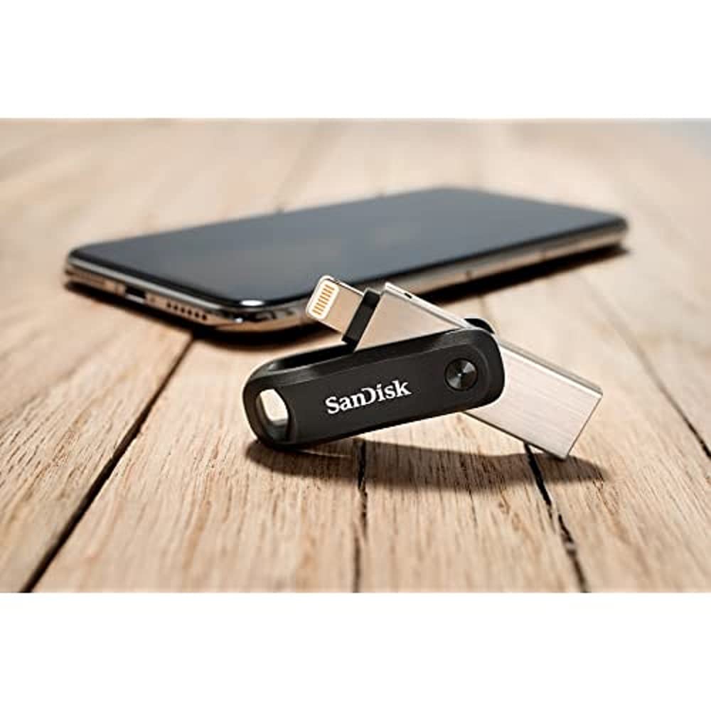 SanDisk 256GB iXpand Flash Drive Go for iPhone and iPad - SDIX60N-256G-GN6NE, Black