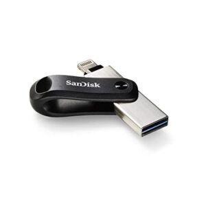 SanDisk 256GB iXpand Flash Drive Go for iPhone and iPad - SDIX60N-256G-GN6NE, Black