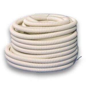 ductlessaire mini split drain hose - drain line for ductless mini split air conditioner, heat pump systems, hvac & more - fits 5/8 male drain adapter - airconditioner parts and accessories (50 ft)