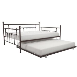 DHP Manila Metal Daybed and Trundle, Queen, Bronze