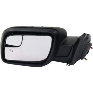 kool-vue mirror compatible with ford explorer 2011-2015 driver side power power folding heated with puddle and signal light with small housing paintable