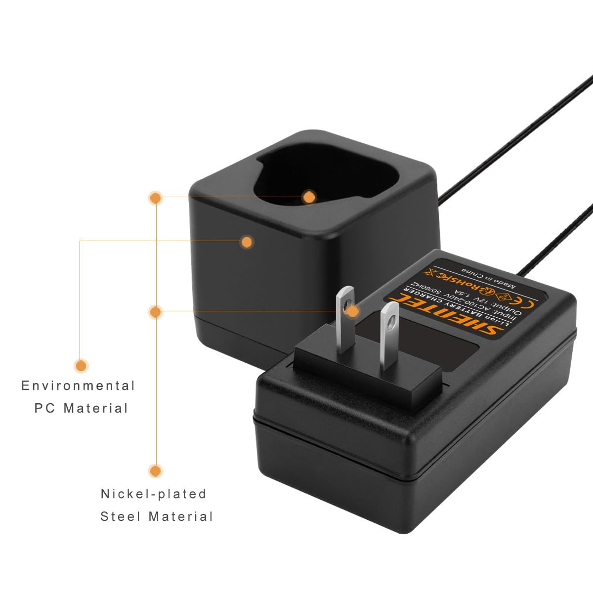 Shentec 12V Lithium Battery Charger Compatible with Ridgid 12V R82059 AC82059 AC82049 130220001 Li-ion Battery